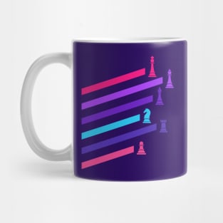 Cyberpunk Neon Chess Pieces Mug